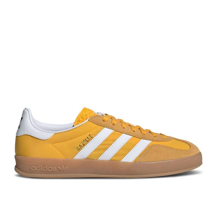 アディダス Adidas 【 Gazelle Indoor 'Crew Yellow' Men Crew Yellow/Cloud White/Almost Yellow 】 ガゼル 靴 メンズ靴 スニーカー メンズ クルー yellow 黄色・イエロー 白色 ホワイト