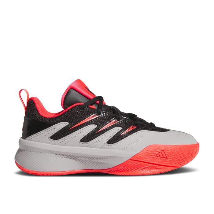 ǥ Adidas  Dame Certified 3 Low J 'Black Lucid Red Grey' Youth Cor...