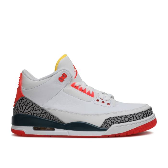 ナイキ エアジョーダン Air Jordan 【 Jordan 3 Retro 'Solefly' Men White/Lsr/Crmsn-Nghtshd-Ls...
