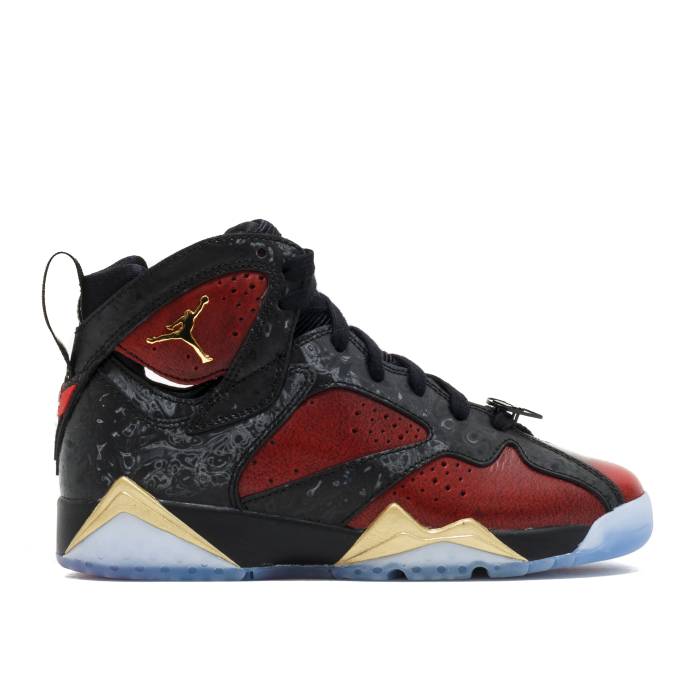 楽天スニケスナイキ　エアジョーダン Air Jordan 【 Jordan 7 Retro Gs 'Doernbecher' Youth Black/University Red-Metallic Gold 】 レトロ キッズ ベビー マタニティ キッズファッション 靴 スニーカー ジュニア キッズ 黒色 ブ