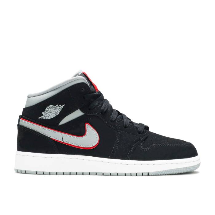 ʥ硼 Air Jordan  Jordan 1 Mid Gs 'Black Particle Grey' Youth B...