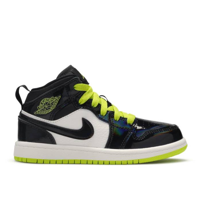 ʥ硼 Air Jordan  Jordan 1 Mid Ps 'Black Cyber' Youth Black/Cyb...