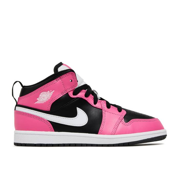 楽天スニケスナイキ　エアジョーダン Air Jordan 【 Jordan 1 Mid Ps 'Pinksicle' Youth Black/White/Pinksicle 】 ミッド キッズ ベビー マタニティ キッズファッション 靴 スニーカー ジュニア キッズ 黒色 ブラック 白色