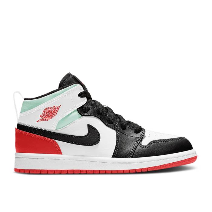 ʥ硼 Air Jordan  Jordan 1 Mid Se Ps 'Red Black Toe' Youth Whit...