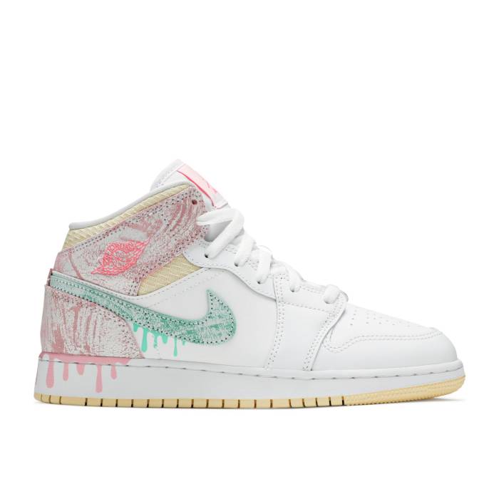 ʥ硼 Air Jordan  Jordan 1 Mid Se Gs 'Ice Cream' Youth White/Ar...