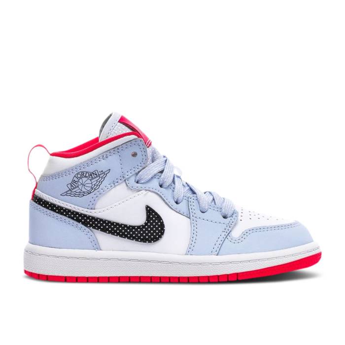 楽天スニケスナイキ　エアジョーダン Air Jordan 【 Jordan 1 Mid Ps 'Half Blue' Youth Half Blue/Black/White/Red Orbit 】 ミッド キッズ ベビー マタニティ キッズファッション 靴 スニーカー ジュニア キッズ ハーフ 青色