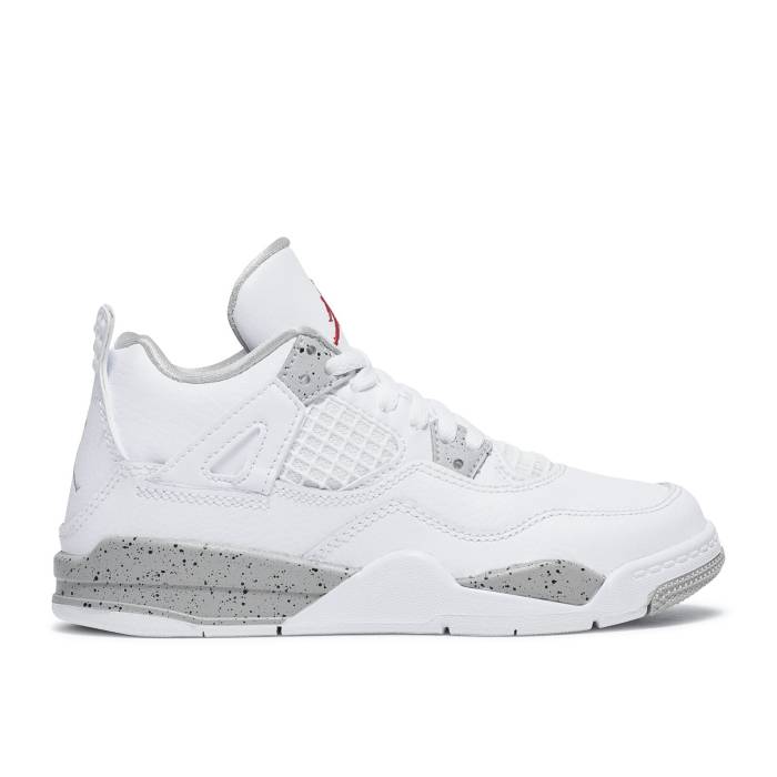 ʥ硼 Air Jordan  Jordan 4 Retro Ps 'White Oreo' Youth White/Te...