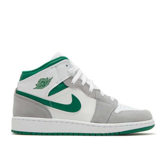 ʥ硼 Air Jordan  Jordan 1 Mid Se Gs 'Grey Pine Green' Youth Wh...
