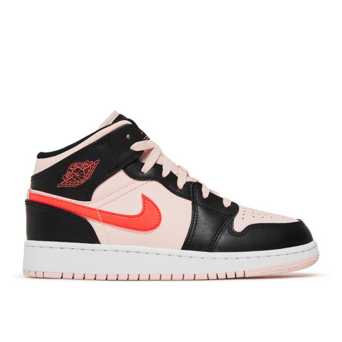 ʥ硼 Air Jordan  Jordan 1 Mid Gs 'Black Pink Crimson' Youth At...