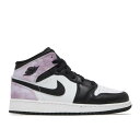 ナイキ エアジョーダン Air Jordan 【 Jordan 1 Mid Se Gs 'Zen Master' Youth Black/White/Amethyst Wave/Bleached Coral 】 ミッド キッズ ベビー マタニティ キッズファッション 靴 スニーカー ジュニア キッズ 黒色