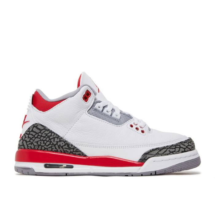 ʥ硼 Air Jordan  Jordan 3 Retro Gs 'Fire Red' 2022 Youth White...