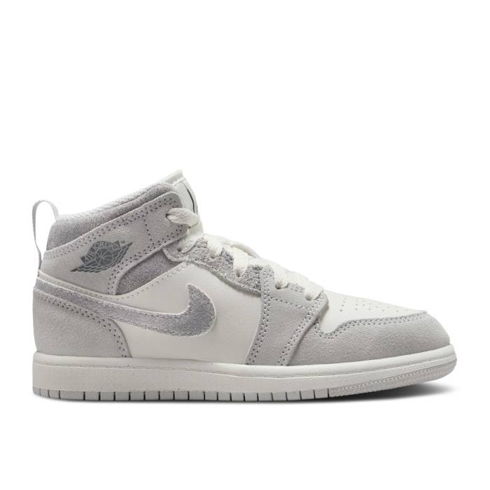 ʥ硼 Air Jordan  Jordan 1 Mid Se Ps 'Neutral Grey Sail' Youth ...
