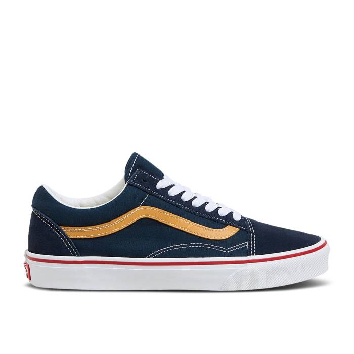 ヴァンズ Vans 【 Old Skool 'Tri-Tone - Navy Yellow' Men Navy/Yellow 】 紺色 ネイビー 靴 メンズ靴 ...