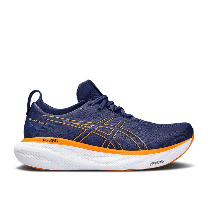 アシックス Asics 【 Gel Nimbus 25 Wide 'Deep Ocean Bright Orange' Men Deep Ocean/Bright Orange 】 靴 メンズ靴 スニーカー メンズ ディープ orange 橙・オレンジ