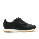 リーボック Reebok 【 Wmns Classic Leather Zip Women Black/Chalk/Sleek Metal 】 クラシック レザー 靴 レディース靴 スニーカー レディース 黒色 ブラック メタル