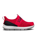 アンダーアーマー Under Armour 【 Surge 3 Slip Td 'Red Black' Infant Red/Black 】 キッズ ベビー マタニティ ベビーファッション 靴 スニーカー ベビー Red 赤・レッド 黒色 ブラック