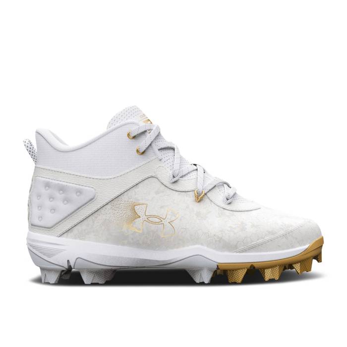 ޡ Under Armour  Harper 8 Mid Rm Jr 'White Gold' Youth White/Ha...