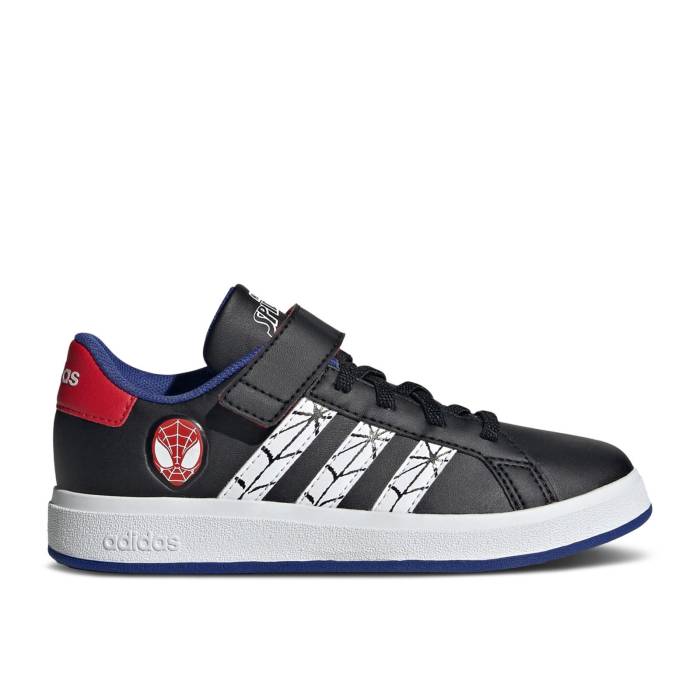 アディダス Adidas 【 Marvel X Grand Court K 'Spider-Man' Youth Core Black/Cloud White/...