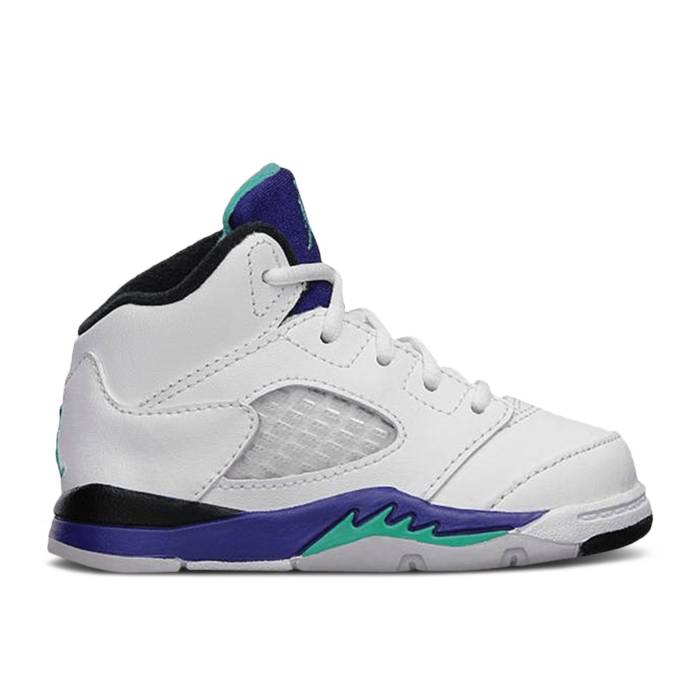 楽天スニケスナイキ　エアジョーダン Air Jordan 【 Jordan 5 Retro Td 'Grape' Infant White/New Emerald-Grape/-Ice-Black 】 レトロ キッズ ベビー マタニティ ベビーファッション 靴 スニーカー ベビー 白色 ホワイト