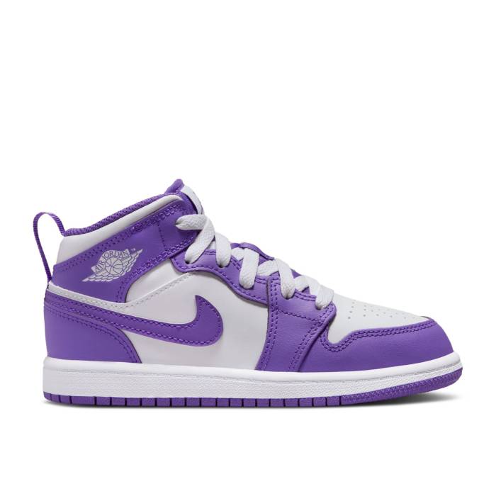 楽天スニケスナイキ　エアジョーダン Air Jordan 【 Jordan 1 Mid Ps 'Purple Venom' Youth Purple Venom/White 】 ミッド キッズ ベビー マタニティ キッズファッション 靴 スニーカー ジュニア キッズ Purple 紫・パープル 白