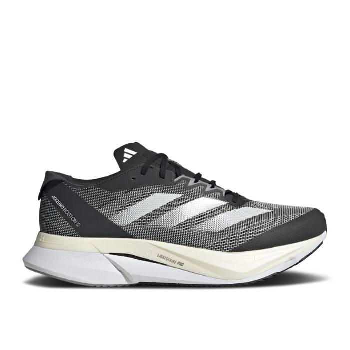 ǥ Adidas  Adizero Boston 12 Wide 'Black Carbon' Men Core Black/Cl...