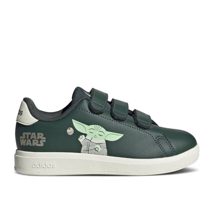 ǥ Adidas  Star Wars X Advantage C 'Grogu' Youth Legend Ivy/Off Wh...