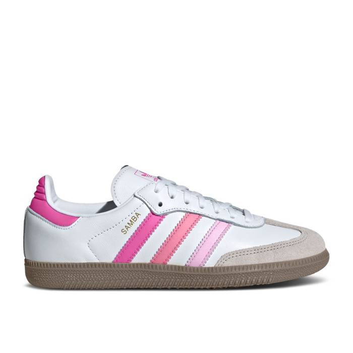ǥ Adidas  Samba Og J 'White Orchid Fusion' Youth Cloud White/Orch...