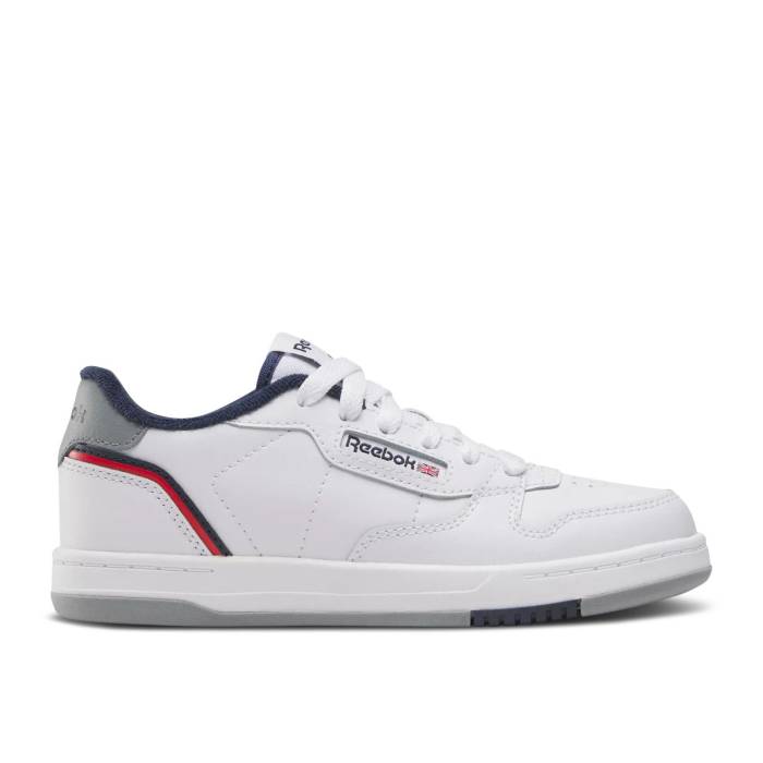 ꡼ܥå Reebok  Phase Court Little Kid 'White Grey Vector Navy' Youth W...