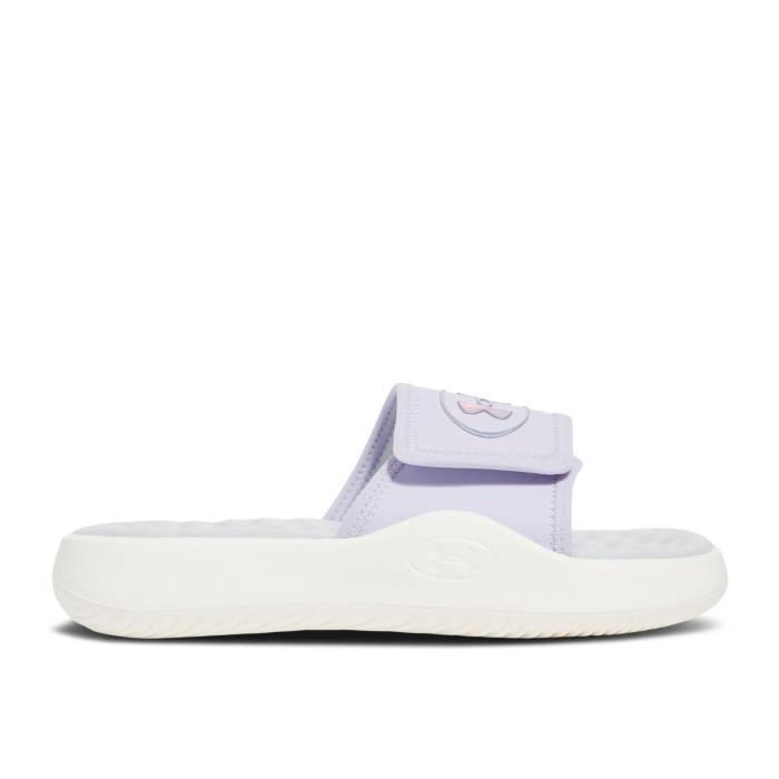 楽天スニケスアンダーアーマー Under Armour 【 Ignite Pro 8 Slide Gs 'Salt Purple Iridescent' Youth Salt Purple/White Quartz/Iridescent 】 イグナイト プロ Slide サンダル Purple 紫・パープル キッズ ベビー マタニティ キッズファ