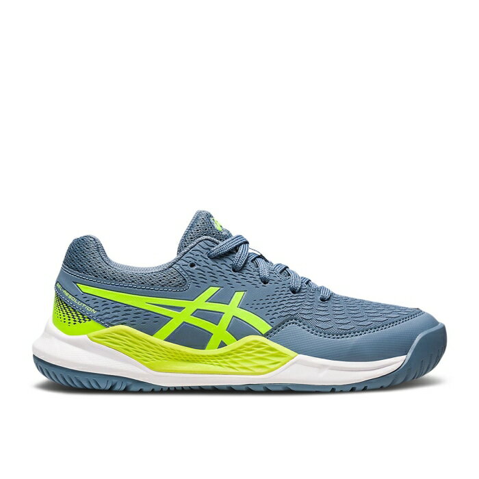å Asics  Gel Resolution 9 Gs 'Steel Blue Hazard Green' Youth Stee...