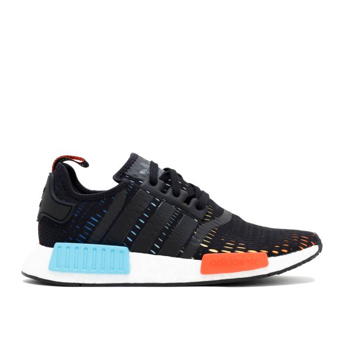 アディダス Adidas 【 Nmd_R1 'Rainbow' Men Black/White 】 靴 メンズ靴 スニーカー メンズ 黒色 ブラック 白色 ホワイト