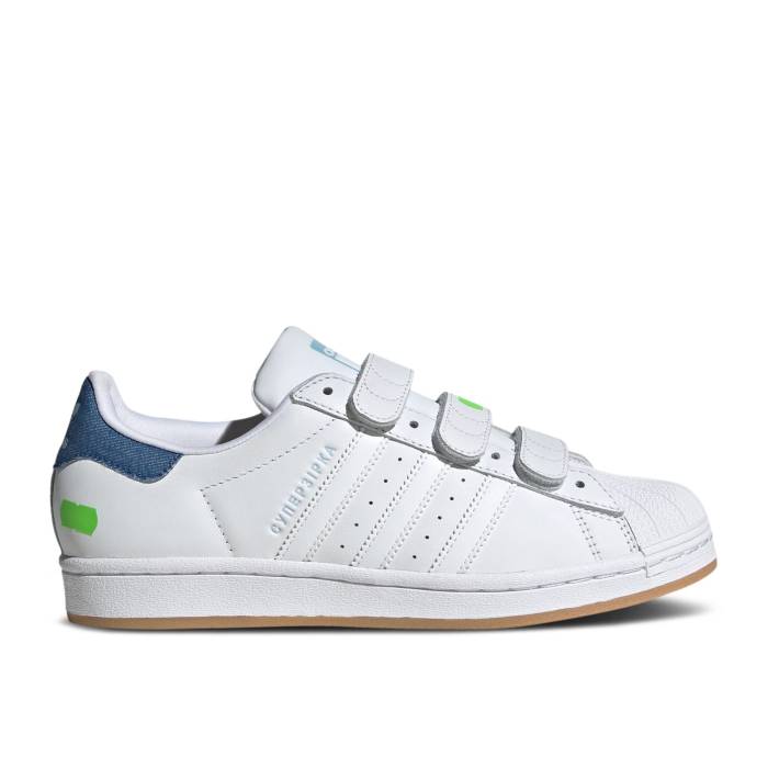 アディダス Adidas 【 Kseniaschnaider X Wmns Superstar 'White Clear Blue' Women Cloud White/Cloud White/Clear Blue 】 Superstar スーパースター レディース 白色 ホワイト 青色 ブルー