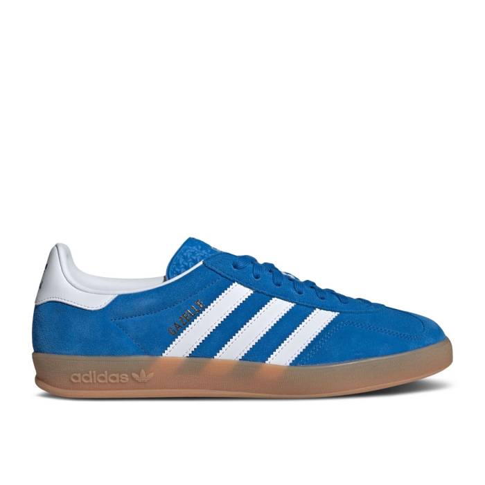 アディダス Adidas 【 Gazelle Indoor 'Blue Bird Gum' Men Blue Bird/Cloud White/Gum 】 ガゼル 靴 ..