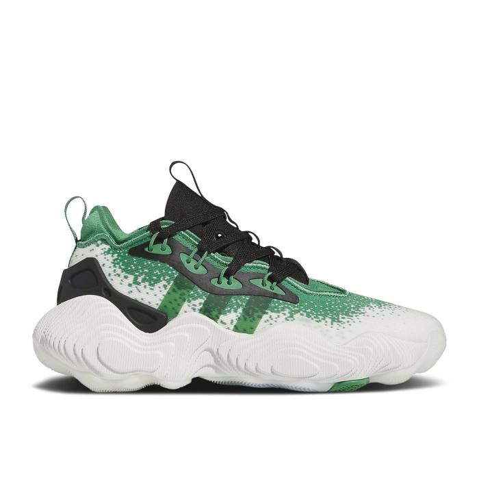 ǥ Adidas  Trae Young 3 J 'Preloved Green' Youth Off White/Prelove...