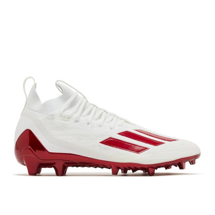 アディダス Adidas 【 Adizero Primeknit Cleats 'White Team Power Red' Men Footwear White/Team Power Red/Footwear White 】 アディゼロ クリーツ スパイク Team チーム Power パワー 靴 メンズ靴 スニーカー メンズ 白色 ホ