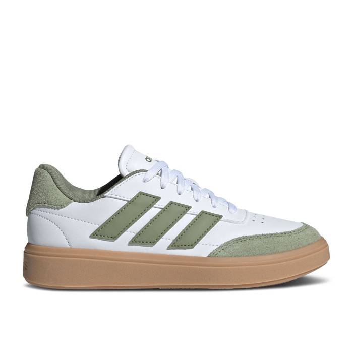 ǥ Adidas  Courtblock J 'White Tent Green Gum' Youth Cloud White/T...