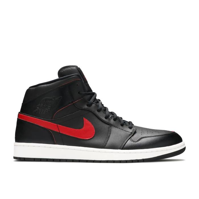 ナイキ　エアジョーダン Air Jordan 【 Jordan 1 Retro Mid 'Black Team Red' Men Black/Team Red-Team Red-White 】 レトロ ミッド Team チーム 靴 メンズ靴 スニーカー メンズ 黒色 ブラック Team チーム