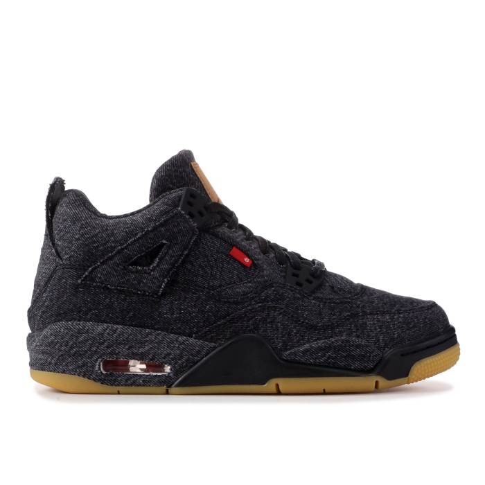 楽天スニケスナイキ　エアジョーダン Air Jordan 【 Levi's X Jordan 4 Retro Gs 'Black Denim' Youth Black/Black/Black 】 レトロ キッズ ベビー マタニティ キッズファッション 靴 スニーカー ジュニア キッズ 黒色 ブラック