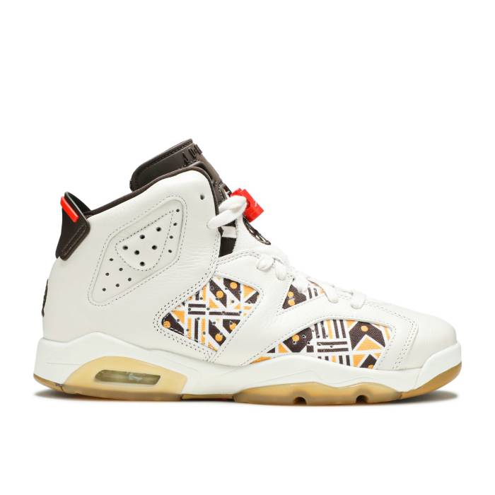 楽天スニケスナイキ　エアジョーダン Air Jordan 【 Jordan 6 Gs Retro 'Quai 54 - Sail Gum' Youth Sail/Total Orange/Gum Light Brown/Baroque Brown 】 レトロ キッズ ベビー マタニティ キッズファッション 靴 スニーカー ジュニア