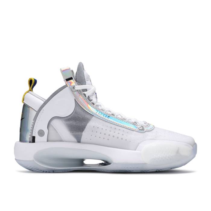 楽天スニケスナイキ　エアジョーダン Air Jordan 【 Jordan 34 Gs 'Unite' Youth White/Metallic Silver 】 キッズ ベビー マタニティ キッズファッション 靴 スニーカー ジュニア キッズ 白色 ホワイト Silver 銀色・シルバ