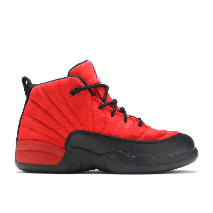 楽天スニケスナイキ　エアジョーダン Air Jordan 【 Jordan 12 Retro Ps 'Reverse Flu Game' Youth Varsity Red/Black 】 レトロ キッズ ベビー マタニティ キッズファッション 靴 スニーカー ジュニア キッズ Red 赤・レッド 黒