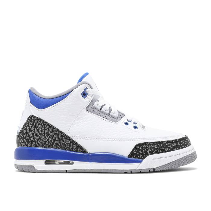 楽天スニケスナイキ　エアジョーダン Air Jordan 【 Jordan 3 Retro Gs 'Racer Blue' Youth White/Black/Cement Grey/Racer Blue 】 レトロ キッズ ベビー マタニティ キッズファッション 靴 スニーカー ジュニア キッズ 白色 ホワ
