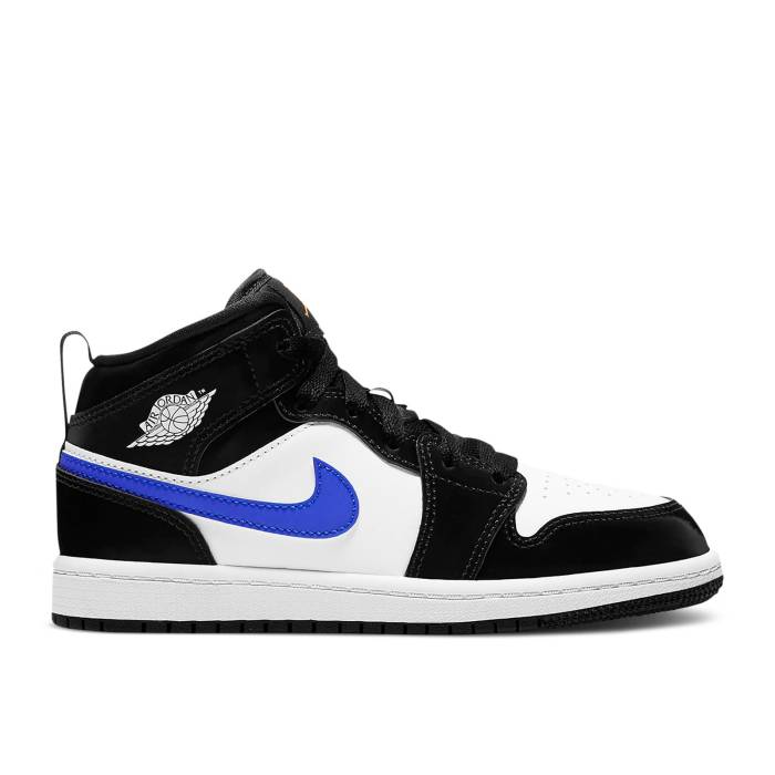 楽天スニケスナイキ　エアジョーダン Air Jordan 【 Jordan 1 Mid Ps 'Black Racer Blue' Youth Black/Racer Blue/White 】 ミッド キッズ ベビー マタニティ キッズファッション 靴 スニーカー ジュニア キッズ 黒色 ブラック