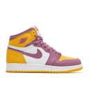 ナイキ エアジョーダン Air Jordan 【 Jordan 1 Retro High Og Gs 'Brotherhood' Youth University Gold/Light Bordeaux/White 】 レトロ ハイ キッズ ベビー マタニティ キッズファッション 靴 スニーカー ジュニア キ
