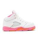 ナイキ エアジョーダン Air Jordan 【 Jordan 5 Retro Td 'Pinksicle' Infant White/Pinksicle/Safety Orange 】 レトロ キッズ ベビー マタニティ ベビーファッション 靴 スニーカー ベビー 白色 ホワイト orange 橙