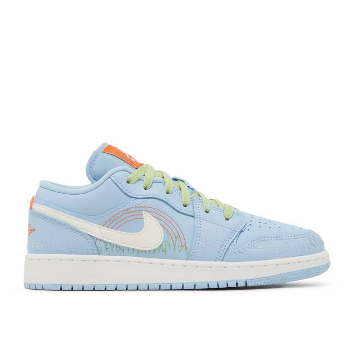 硼 Air Jordan  Jordan 1 Low Se Gs 'Blue Stitch' Youth  å ٥ӡ ޥ˥ƥ åեå  ˡ ˥ å
