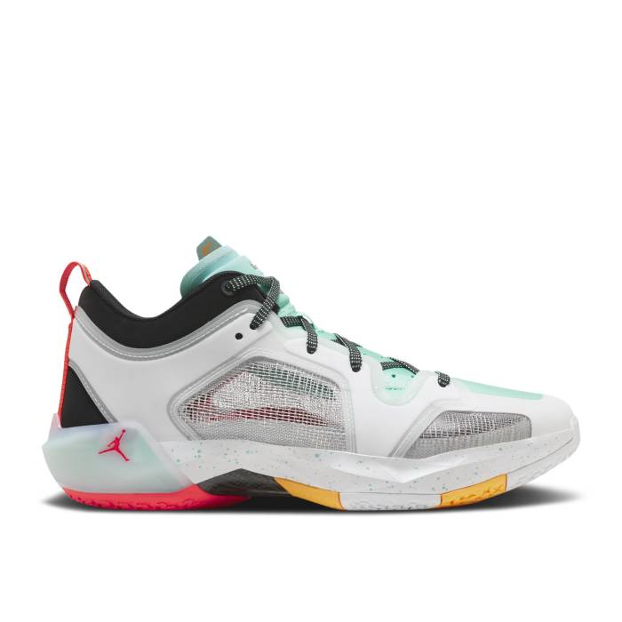 ˥㤨֥ʥ硼 Air Jordan  Guo Ailun X Jordan 37 Low Pf 'Silver Island Green' Men White/Metallic Silver/Island Green/Black/Lightning Crimson/Laser Orange   󥺷 ˡ   ۥ磻 Silver פβǤʤ41,300ߤˤʤޤ