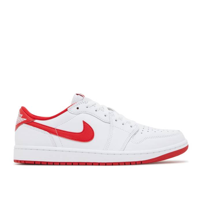 ナイキ　エアジョーダン Air Jordan 【 Jordan 1 Retro Low Og 'University Red' Men White/University Red/White 】 レトロ 靴 メンズ靴 スニーカー メンズ 白色 ホワイト Red 赤・レッド
