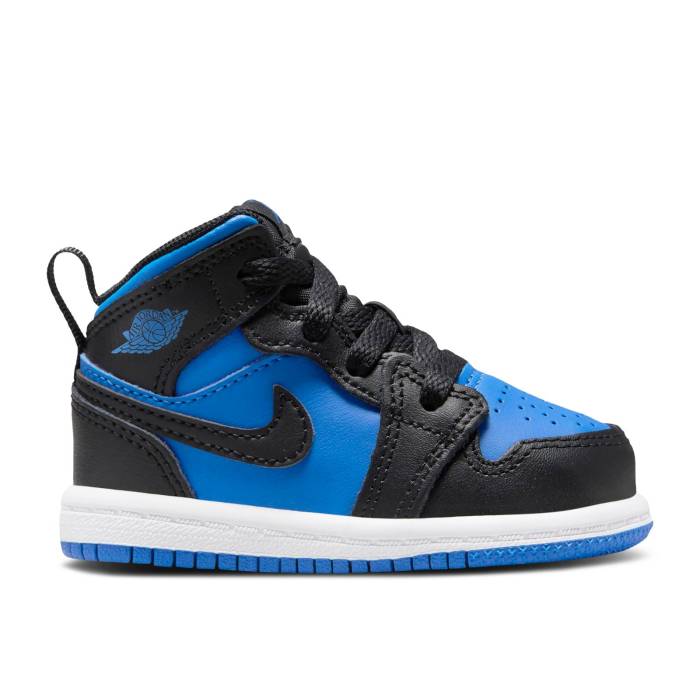ʥ硼 Air Jordan  Jordan 1 Mid Td 'Black Royal Blue' Infant Bla...