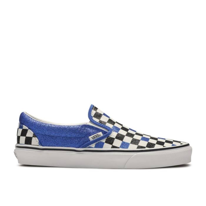 ヴァンズ Vans 【 Slip-On 'Princess Blue Check' Men Princess Blue/True White 】 slip-on スリッポン 青色 ブルー メンズ プリンセス 青色 ブルー 白色 ホワイト